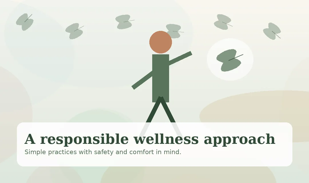 Illustration representing a calm and responsible wellness approach