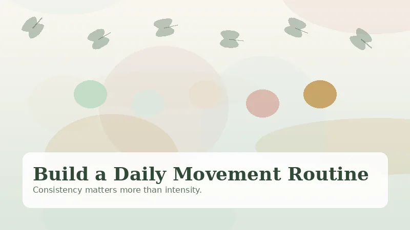 Illustration of a simple daily movement routine