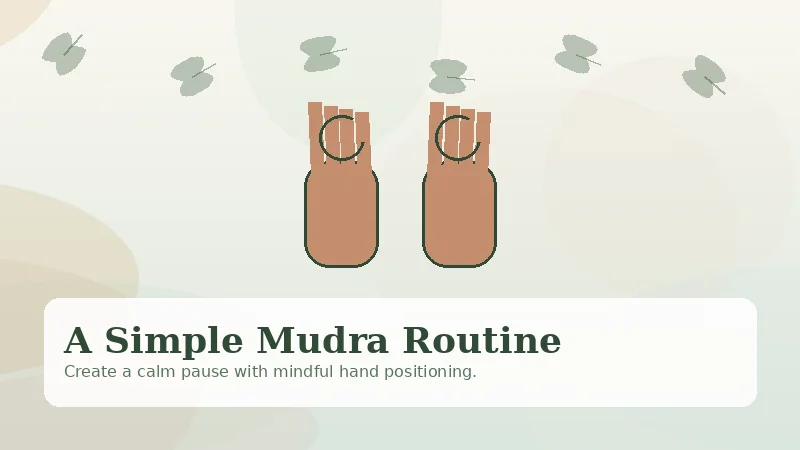 Illustration of mindful mudra practice in a daily routine