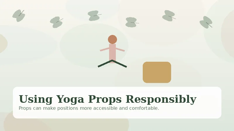 Illustration of yoga props supporting comfortable movement